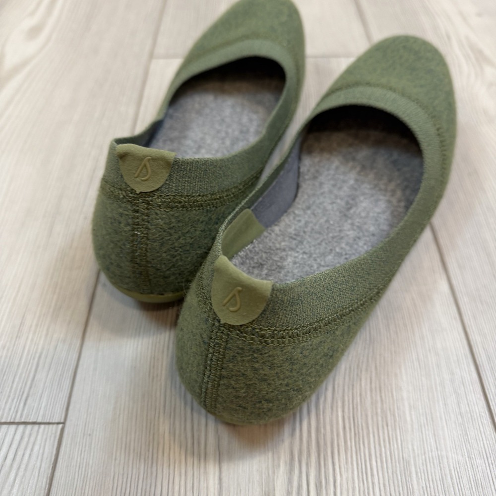 Allbirds Green Ballet Flat Tree Breezers Comfort Shoes Womens 10 Calm‎ Cargo - Picture 5 of 9